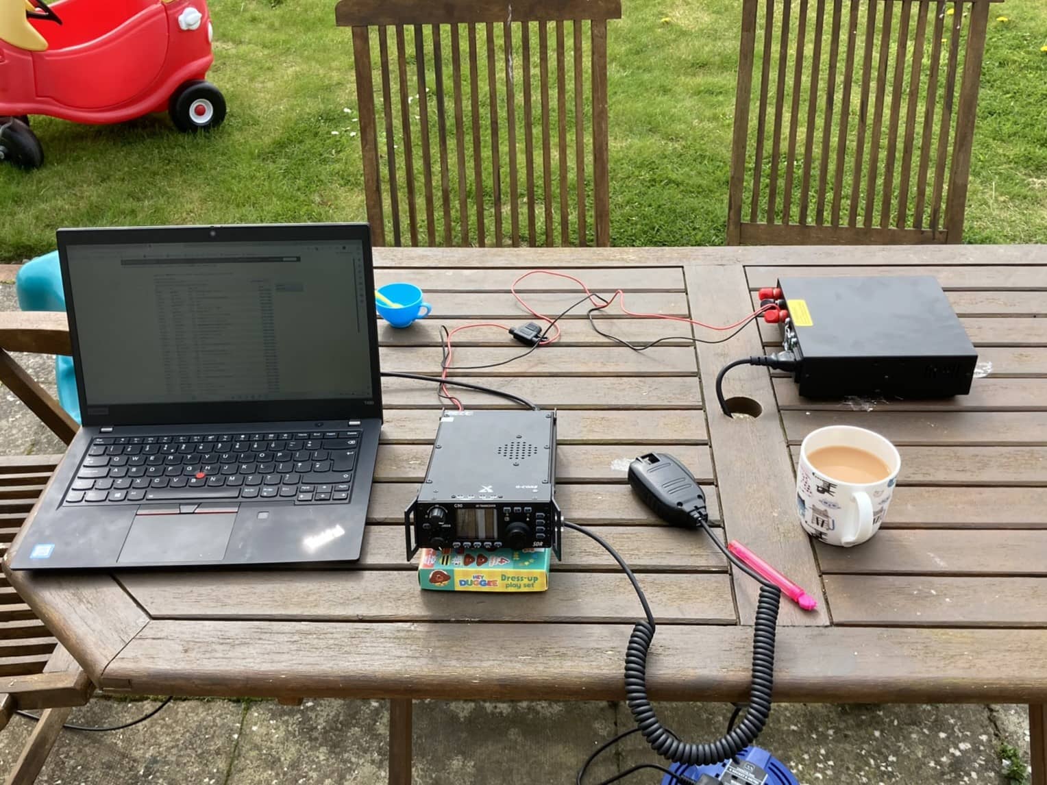 Radio setup outside